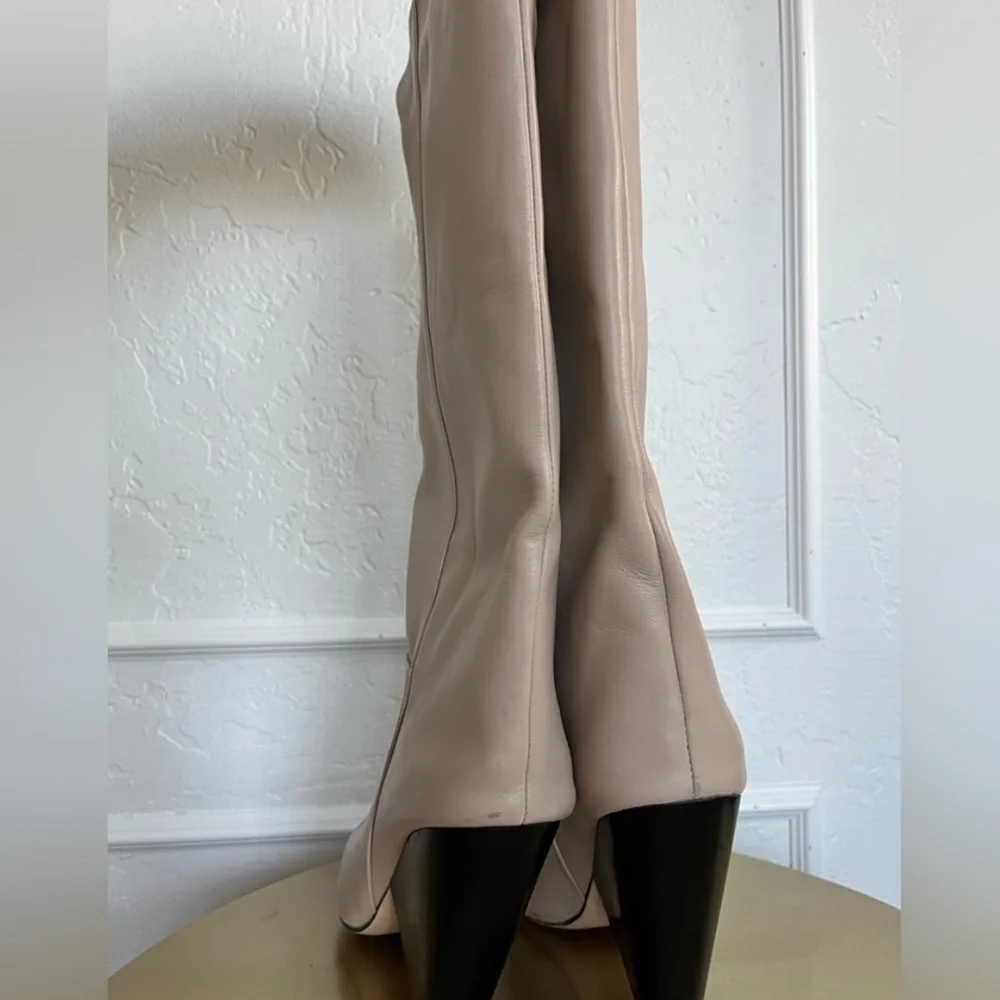 Raye Angle Boot in Beige Leather - Picture 4 of 8